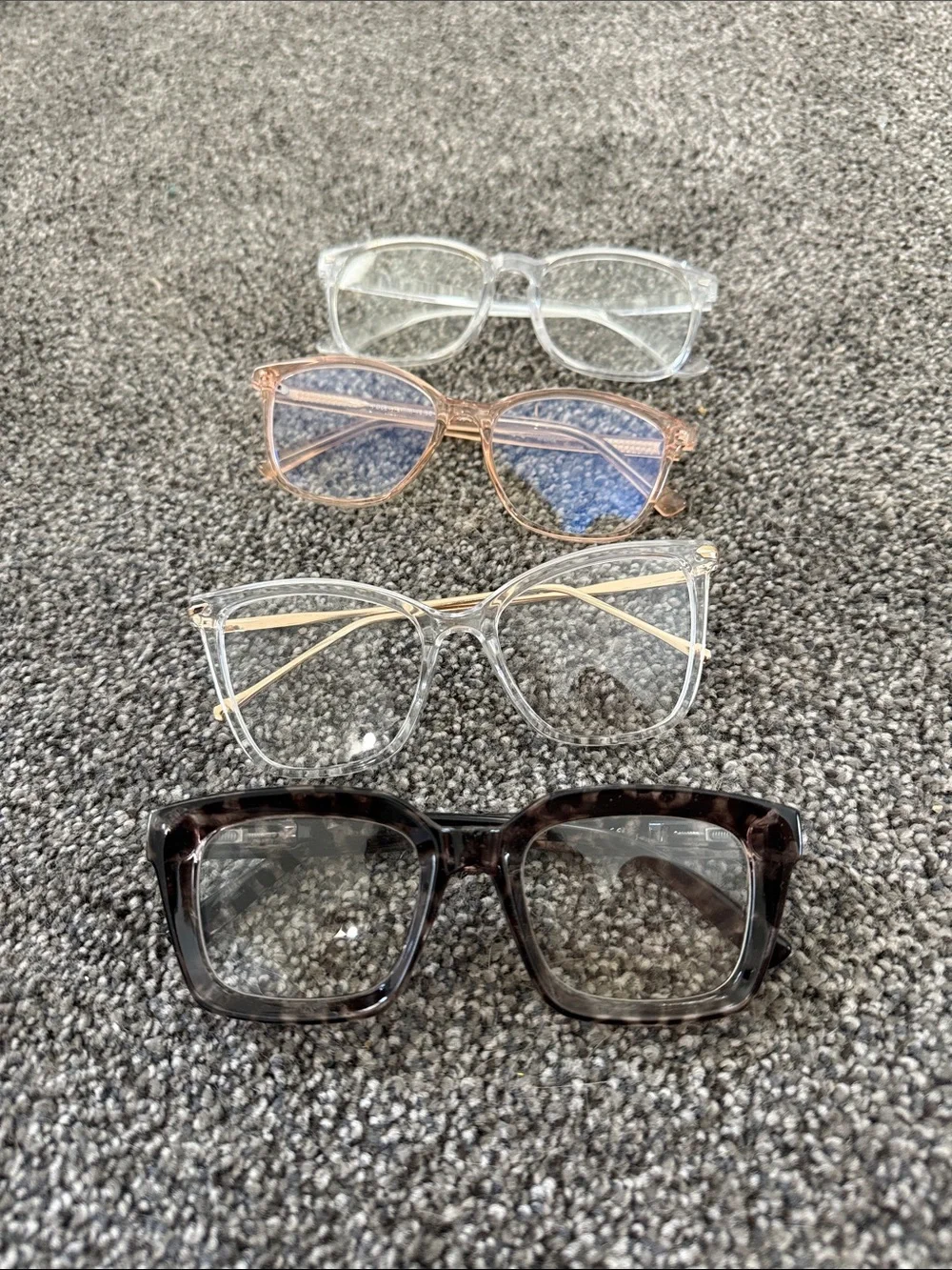 Clear and Tortoise Women's Fashion Eyeglasses - Set of 4